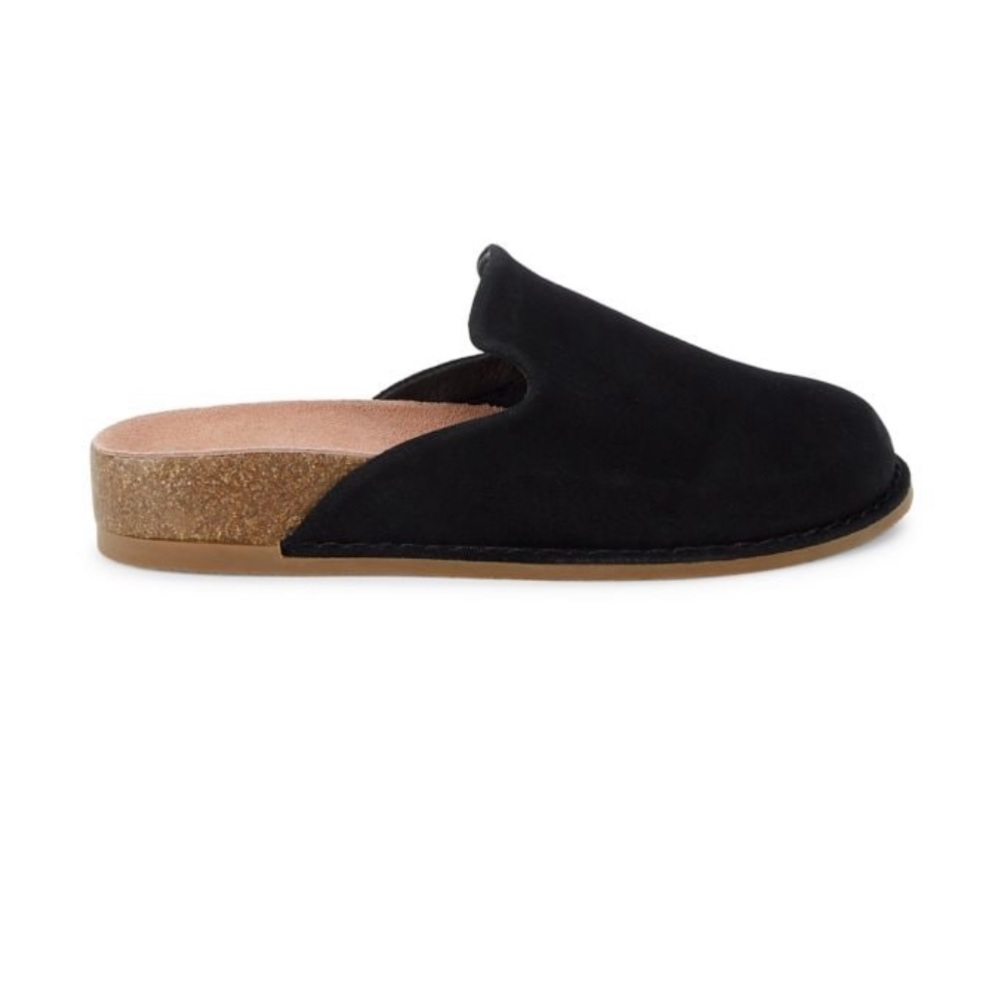 Splendid Caren Black Suede Mule Clog Flat Slip On Women’s 11